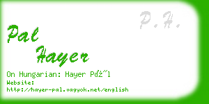 pal hayer business card